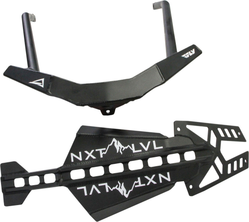 Skinz Protective Gear - Skinz Protective Gear Front Aluminum Bumper - Black/Black - NXPFB225-FBK/WHT