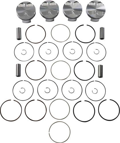 J.E. Pistons - J.E. Pistons FSR Piston Kit - 2.00mm Oversize to 86.00mm, 13.5:1 Compression - 247621