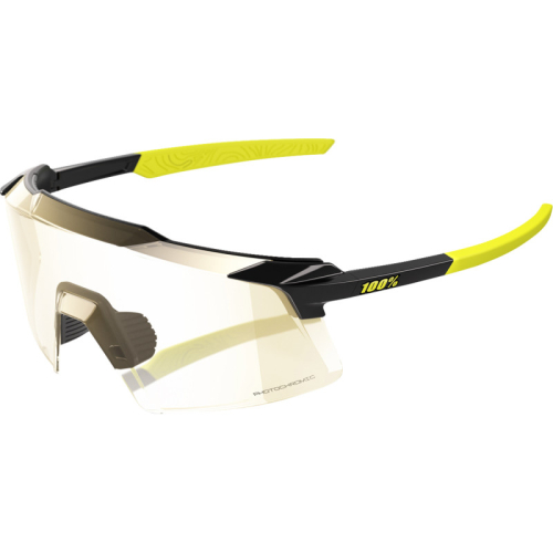 100% - 100% Aerocraft Sunglasses - 60032-00012 - Gloss Metallic Black/ Gold Mirror Photocromic Lens - OSFM