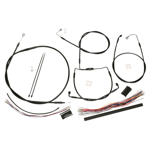 Magnum - Magnum Black Vinyl XR Handlebar Installation Kit with Black Fittings for 12-14in. Ape - 486311