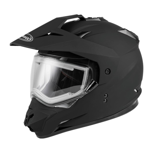 G-Max - G-Max GM-11S Solid Snow Helmet with Dual Lens Shield - A21100073 - Matte Black - X-Small