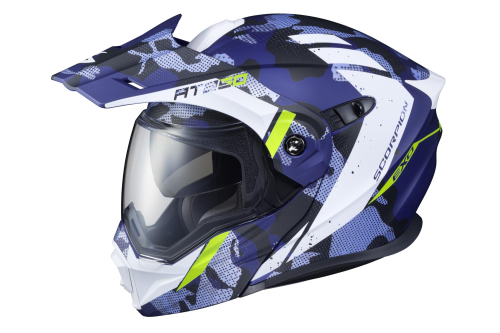 Scorpion - Scorpion EXO-AT950 Outrigger Snow Helmet with Dual Lens Shield - 95-1616-SD - Matte Blue - 2XL