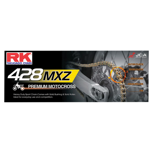 RK - RK 428 MXZ Heavy Duty Chain - 120 Links - Natural - 428MXZ-120