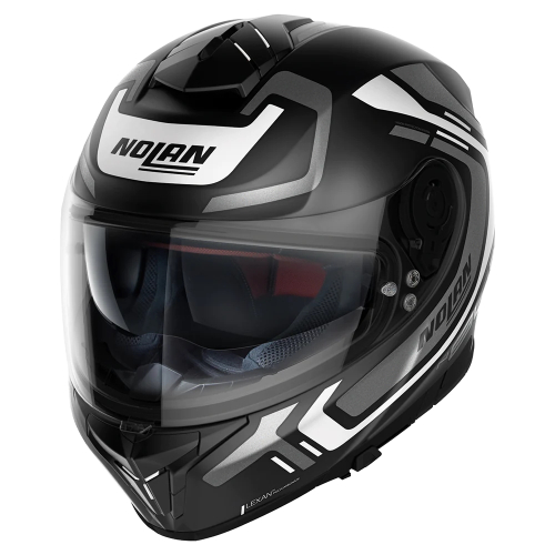 Nolan - Nolan N80-8 Road Ally N-Com Helmet - N885275680386 - Flat Black/White - X-Large