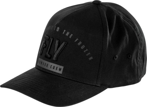 Fly Racing - Fly Racing Powder Crew Flexfit Hat - 351-0590S - Black - Sm-Md