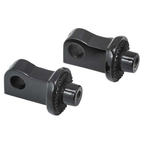 Kuryakyn - Kuryakyn Splined Peg Adapters - Front - Gloss Black - 8886