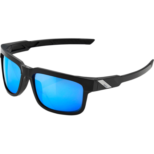100% - 100% Type-S Sunglasses - 61032-019-75 - Black/Blue Mirror Lens