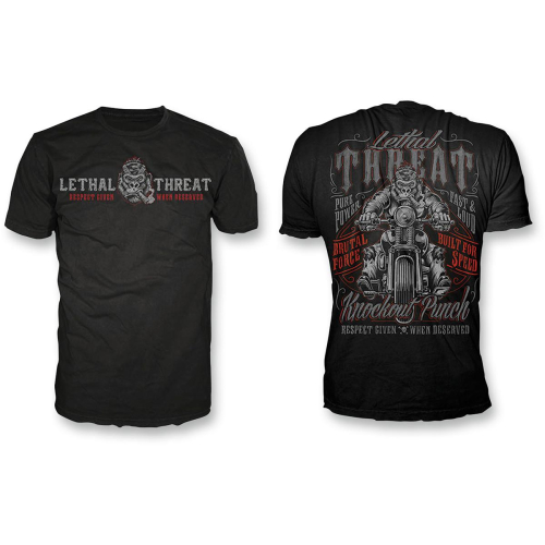 Lethal Threat - Lethal Threat Respect Given T-Shirt - LT20490M - Black - Medium