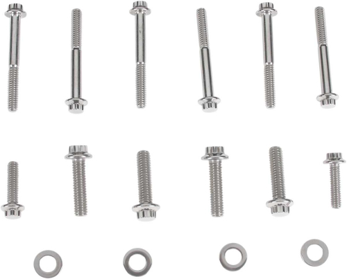 Diamond Engineering - Diamond Engineering Transmission Side Cover 12-Point Polished Stainless Engine Bolt Kit - PB576S