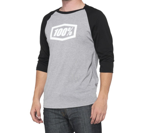100% - 100% Icon 3/4 Sleeve Tech Shirt - 20012-00001 - Gray/Black - Medium
