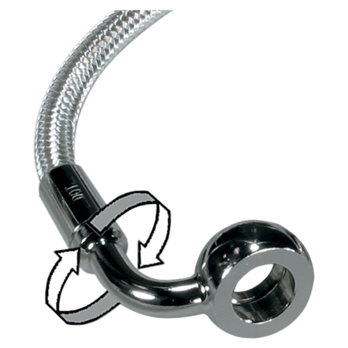Magnum - Magnum Sterling Chromite II E-Z Align Single Disc Front Brake Line - 180deg. Top Angle - 46in - 36746SW