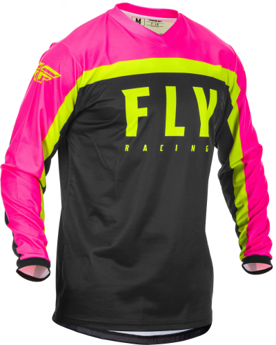 Fly Racing - Fly Racing F-16 Youth Jersey - 373-926YM - Neon Pink/Black - Medium