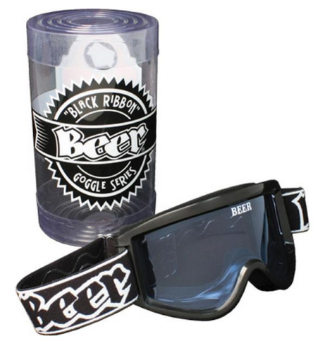 Beer Optics - Beer Optics Beer Optics Goggles - 067-06-803 - Black Ribbon/Matte Black/Smoke Lens
