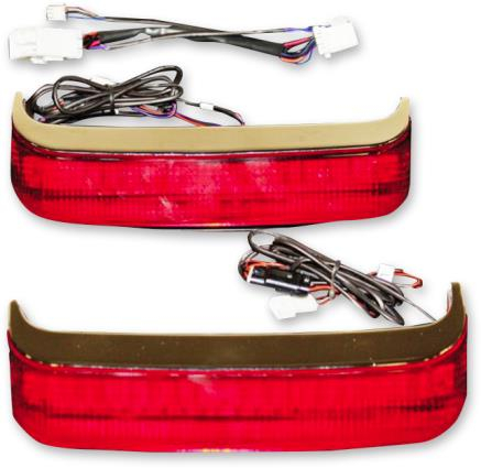 Custom Dynamics - Custom Dynamics Saddlebag Lights for H-D OE Saddlebags - Chrome Finish - Red Lens - CD-SB-SS6-CR