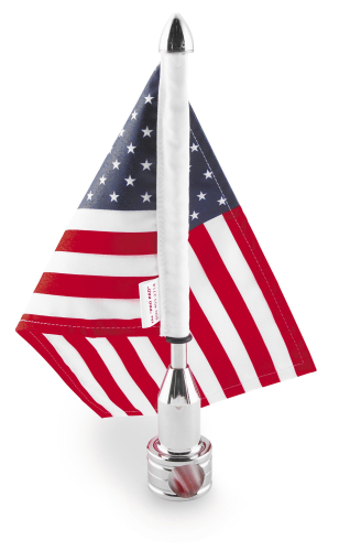 Pro Pad - Pro Pad Fixed Mount (7/8in. Round Bar) With 6in.x9in. USA Flag - RFM-FXD2
