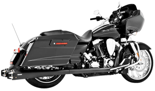 Freedom Performance - Freedom Performance American Outlaw Dual Exhaust System - Black Body with Black Tip - HD00283