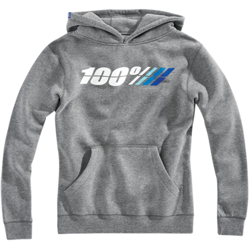 100% - 100% Youth Motorrad Pullover Hoodies - 34126-025-06 - Heather Gray - Large