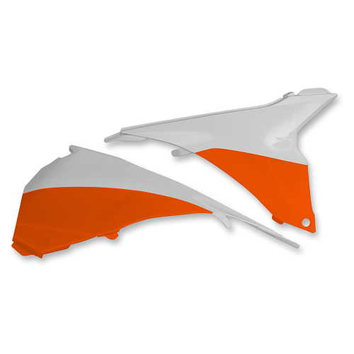 Acerbis - Acerbis Air Box Cover - White/Orange 16 - 2374125412