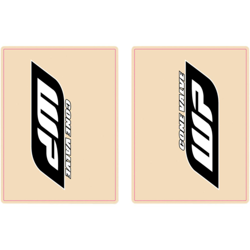 FLU Designs Inc. - FLU Designs Inc. Upper Fork WB Decal - White/Black - 01019