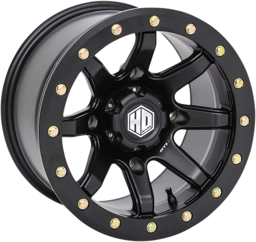 STI - STI HD9 Complock Beadlock Wheel - 14x7 - 4/137 Bolt Pattern - 6+1 Offset - Matte Black - 14HB928