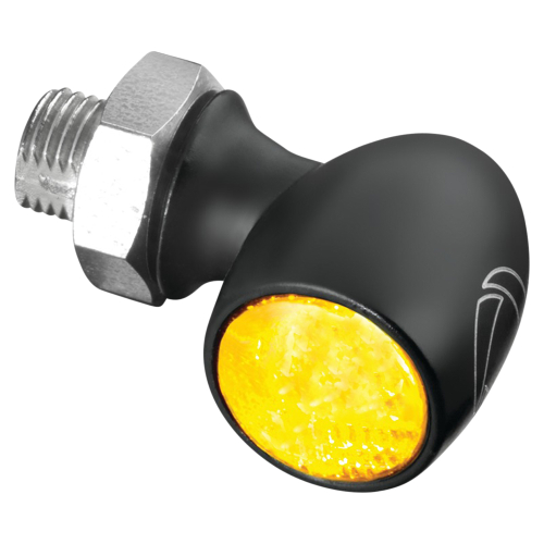 Kuryakyn - Kuryakyn Atto Front/Rear Marker Light by Kellermann - Dark Smoke Lens/Amber LED/Satin Black Housing - 2570