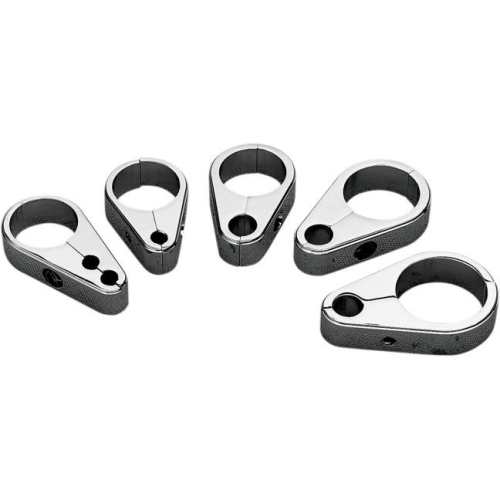 Drag Specialties - Drag Specialties Chrome Die-Cast Cable Guide - Clutch Cable Clamp 2in. - 11-0268-SC1