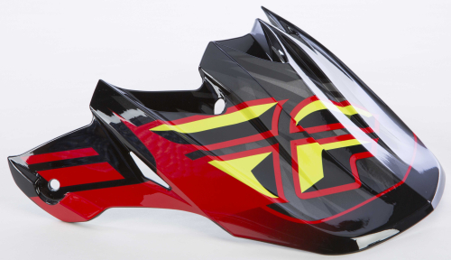 Fly Racing - Fly Racing Visor for F2 2014 Shorty Helmets - Black/Red/Lime - 73-4617
