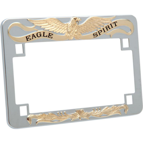 Drag Specialties - Drag Specialties Eagle Spirit License Plate Frame - Gold - 73113-SC4