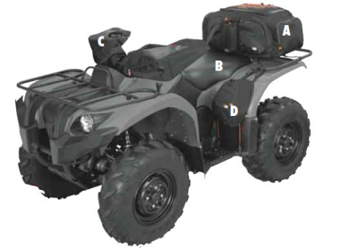 Classic Accessories - Classic Accessories QuadGear Sport Deluxe ATV Seat Cover - Black - 15-098-013801-00