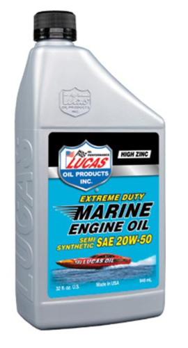 Lucas Oil - Lucas Oil Marine Engine Oil - 20W50 - 1qt. - 10653