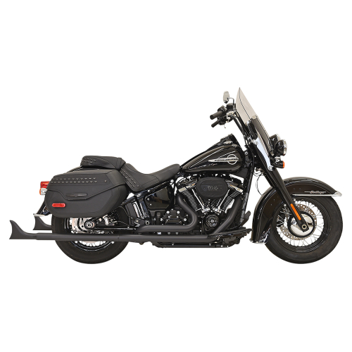 Bassani Manufacturing - Bassani Manufacturing True Duals with 33in. Fishtail Mufflers - with Baffle -Black - 1S96EB33
