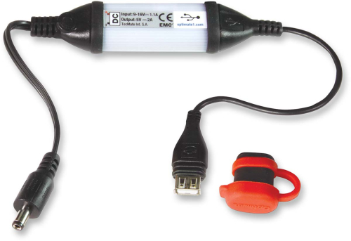 Tecmate - Tecmate Optimate USB 2100mA Weatherproof Charger with DC2.5mm Plug - O103