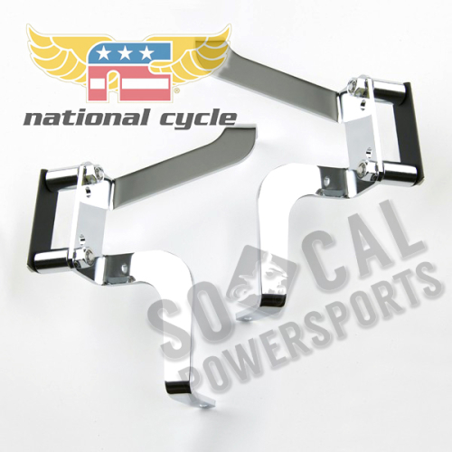 National Cycle - National Cycle Wide Heavy Duty & One-Piece Heavy-Duty Reg & Tall 23in. Width Windshield Mount Kit- BO - KIT-BO
