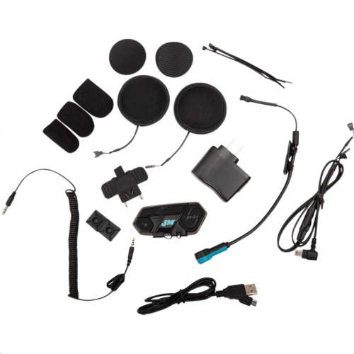 J&M - J&M Elite BT-04 Series Bluetooth Headset Universal Style for Most Full Face/Flip-Up/Shorty Helmets - HSBT-04EL-UNV