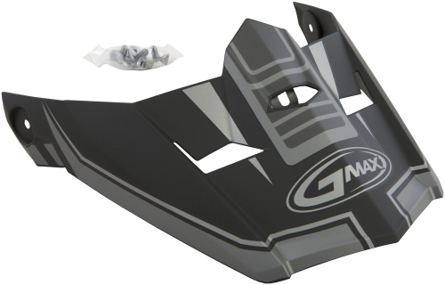 G-Max - G-Max Visor for MX46 Uncle Helmet - XS-Sm -  Matte Black/Silver - G046834