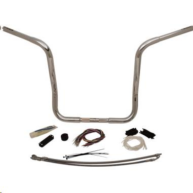 Fat Baggers, Inc. - Fat Baggers, Inc. 1-1/4in. EZ Install Handlebar Kit with Round Top Handlebars - Chrome - 909416