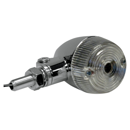 K&S Technologies - K&S Technologies Chrome Aluminum Marker Lights - Round #1 with Clear Lens - Single Filament - 25-8321CM