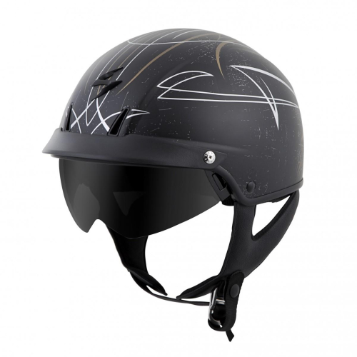 Scorpion - Scorpion EXO-C110 PinStripe Helmet - C11-2413 - Gold/Silver - Small