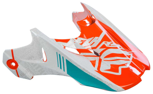 Fly Racing - Fly Racing Visor for Kinetic Pro 2014 Canard Replica Helmets - White/Teal/Orange - 73-3281