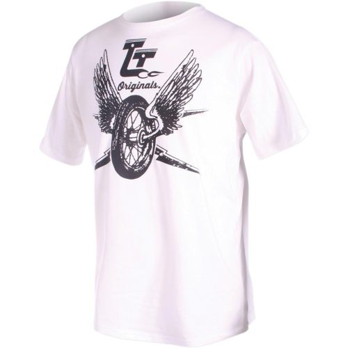 Throttle Threads - Throttle Threads Tirewheel T-Shirt - TT643T104WH4R - White - 4XL