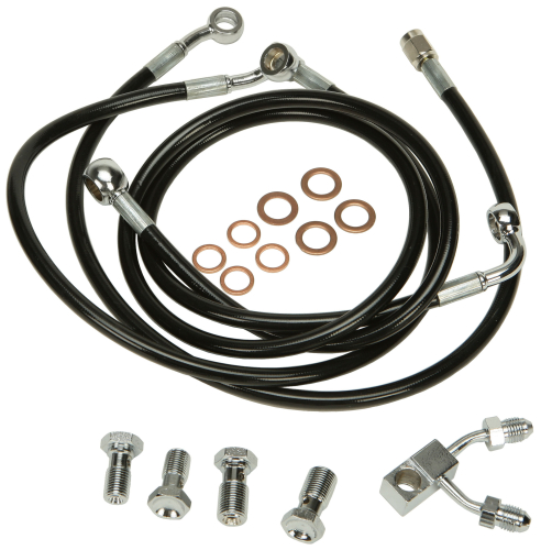 HardDrive - HardDrive Black Vinyl Brakeline Kit - +10in. Length - HD-1005-BK