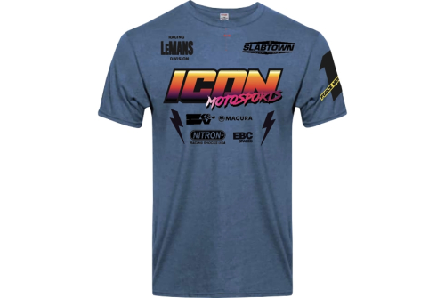 Icon - Icon Quarterflash T-Shirt - 3030-21976 - Indigo Black Heather - Large
