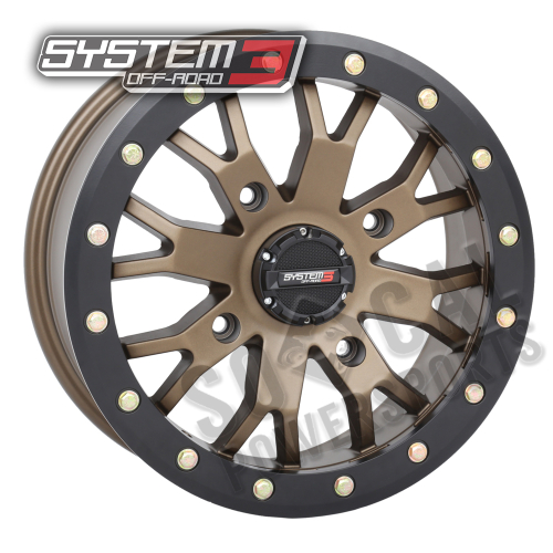 System 3 - System 3 SB-4 Beadlock Wheel - 14x7 - 4+3(+15mm) - 4/137 - Bronze - 14S3-3238