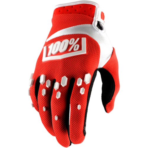 100% - 100% Airmatic Gloves - 10004-087-11 - Red/White - Medium
