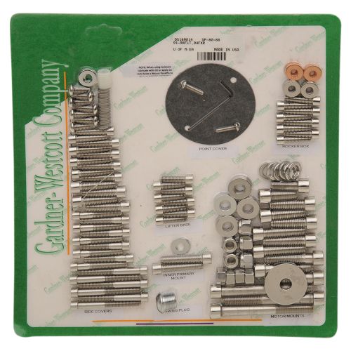 Gardner-Westcott - Gardner-Westcott Motor Stainless Steel Socket-Head Bolt Kit - SP-80-88