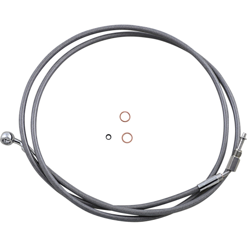 Magnum - Magnum XR Stainless Hydraulic Clutch Line - +8in. - +10in. - Stainless with Chrome Fittings - SSC0111-76