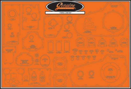 James Gasket - James Gasket Gasket Display Board with Small Stocking Kit - Evolution Sportster - JGI-99000-EVXL-STK-1