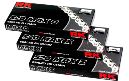 RK - RK 520 Max-Z Chain - 130 Links - Black/Chrome - 520MAXZ-130-BC