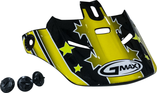 G-Max - G-Max Visor for GM46Y Youth Helmet - S/Star Black/Yellow - G046120