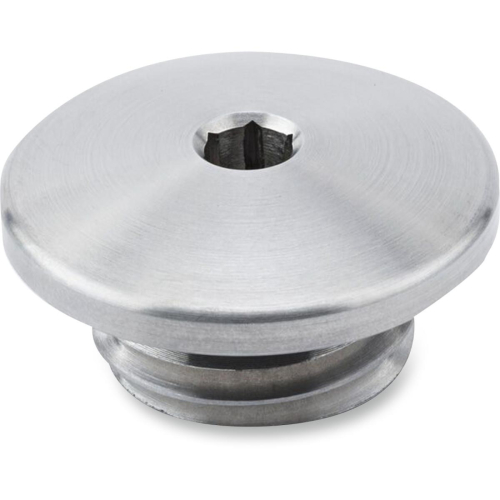 British Customs - British Customs Allen Oil Filler Cap - Stainless Steel - Brushed Finish - BC104-002-BR